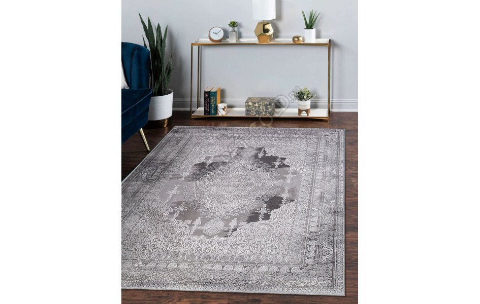 Ковер турецкий прямоугольный 03763A GREY - коллекция ARMINA