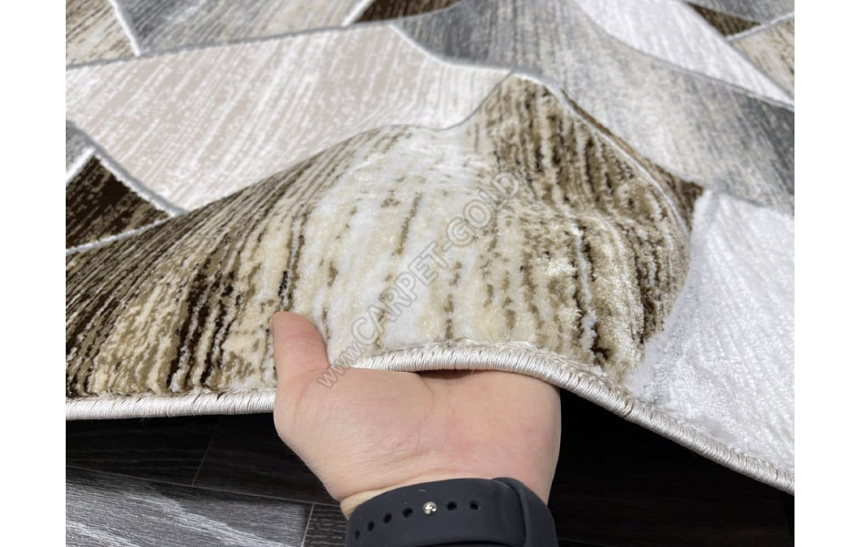 Турецкий ковер 40676D_ACIK GRI / KOYU GRI ОВАЛ