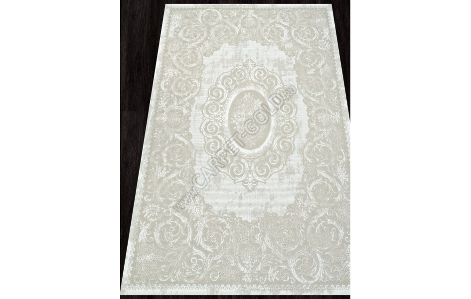 Ковер E413AC - BEIGE / WHITE - Прямоугольник - коллекция SIROCCO