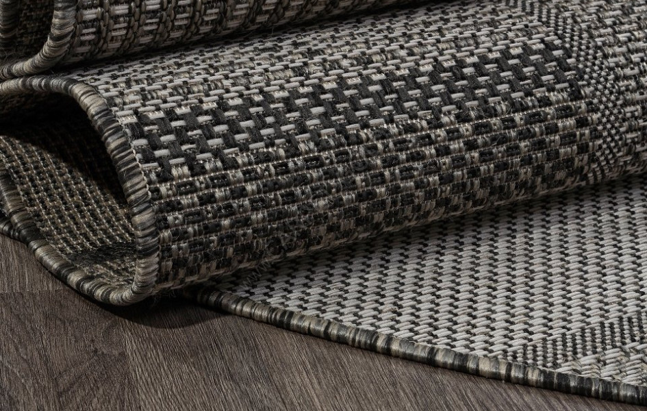 Ковер S139 - BLACK-GRAY - Овал - коллекция KAIR