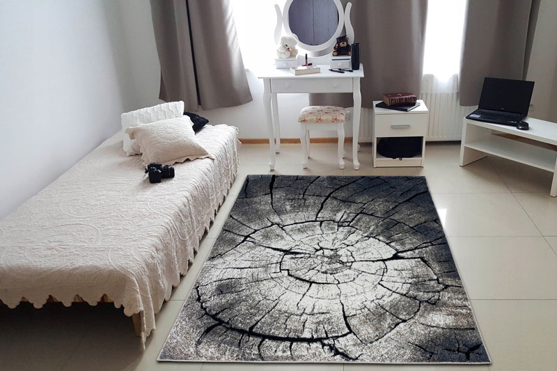 Черно белый дизайнерский ковер